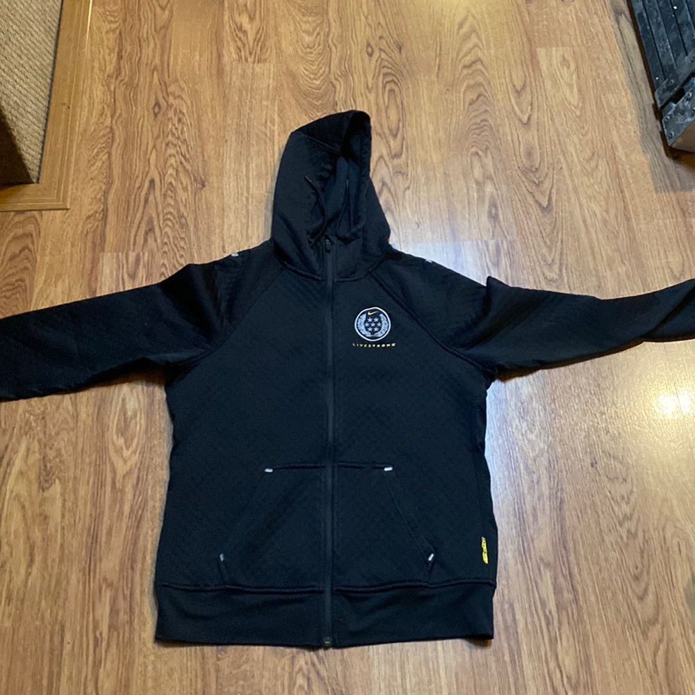 Nike black livestrong zip up size L